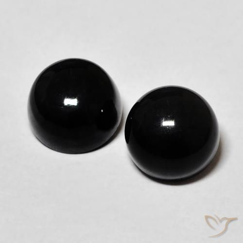 3.20ctw Natural Preto Ônix, Redondo, Opaco