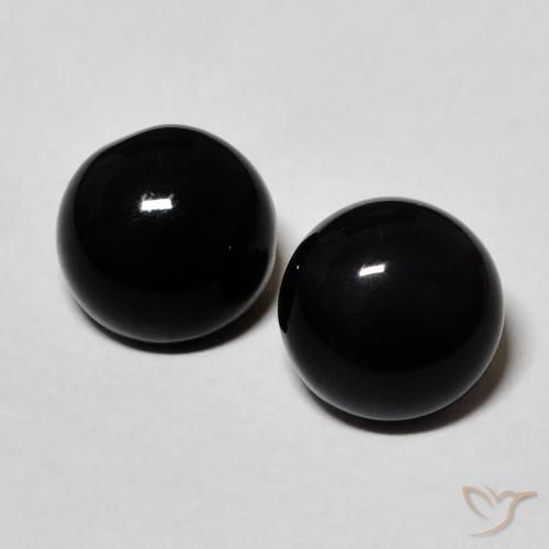 2.58ctw Natural Preto Ônix, Redondo, Opaco