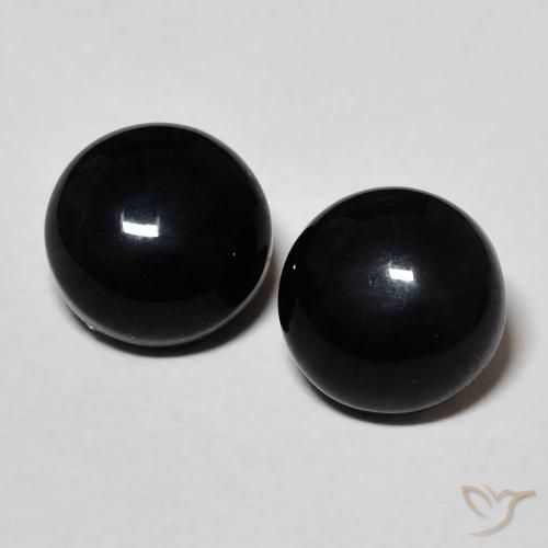 2.94ctw Natural Preto Ônix, Redondo, Opaco