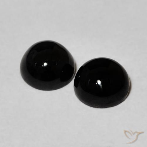 Pedras preciosas de Ônix Preto natural de 2.05 ct, Redondo, Opaco