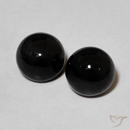 1.98ctw Natural Preto Ônix, Redondo, Opaco