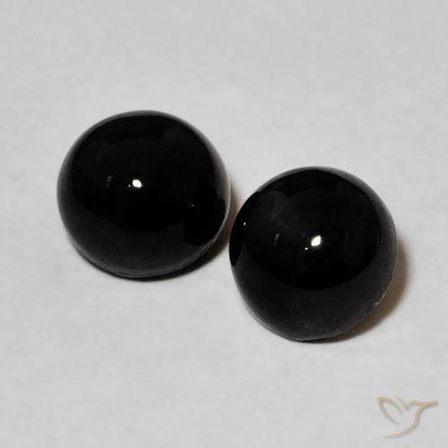 2.19ctw Natural Preto Ônix, Redondo, Opaco