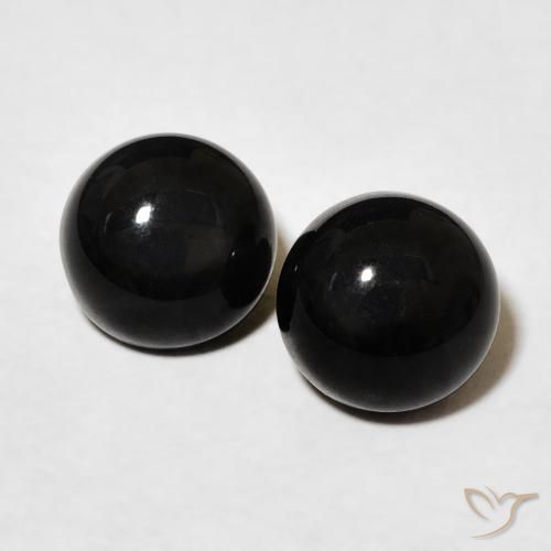 2.83ctw Natural Preto Ônix, Redondo, Opaco