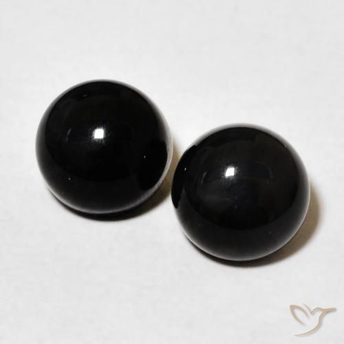 3.22ctw Natural Preto Ônix, Redondo, Opaco