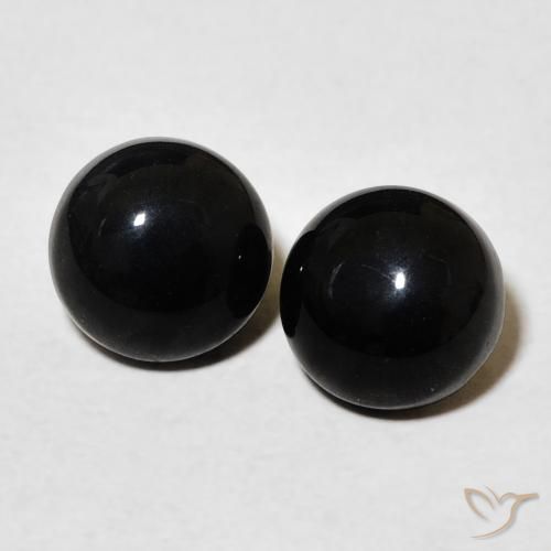 2.90ctw Natural Preto Ônix, Redondo, Opaco