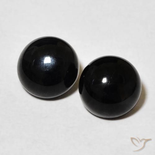 2.89ctw Natural Preto Ônix, Redondo, Opaco