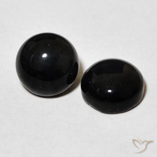 Pedras preciosas de Ônix Preto natural de 2.78 ct, Redondo, Opaco