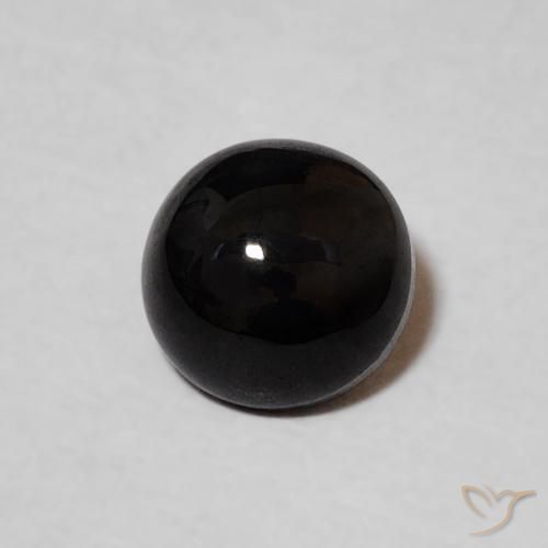 Ônix Preto Natural 0.85ct, Redondo, Opaco