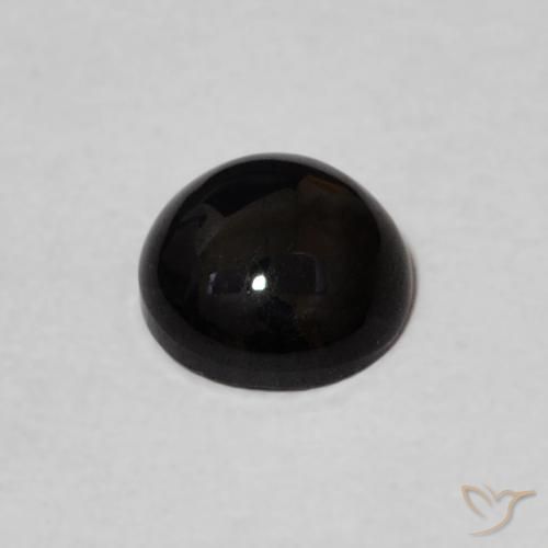 Ônix Preto Natural 0.85ct, Redondo, Opaco