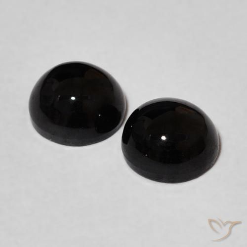 Pedras preciosas de Ônix Preto natural de 1.96 ct, Redondo, Opaco