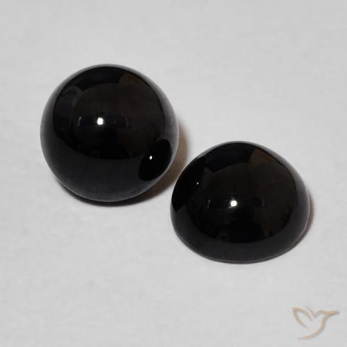 Pedras preciosas de Ônix Preto natural de 2.05 ct, Redondo, Opaco