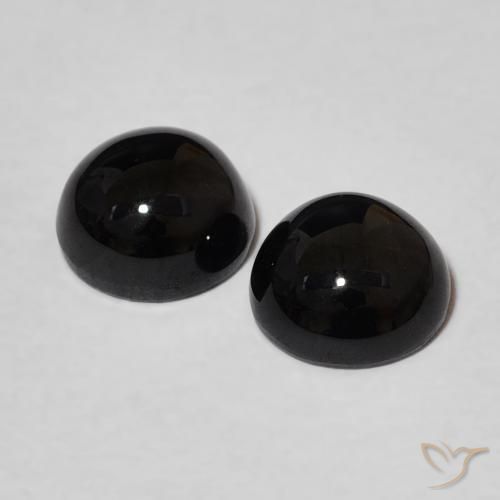 Pedras preciosas de Ônix Preto natural de 2.05 ct, Redondo, Opaco