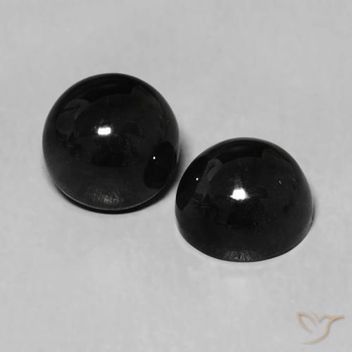 Pedras preciosas de Ônix Preto natural de 2.32 ct, Redondo, Opaco