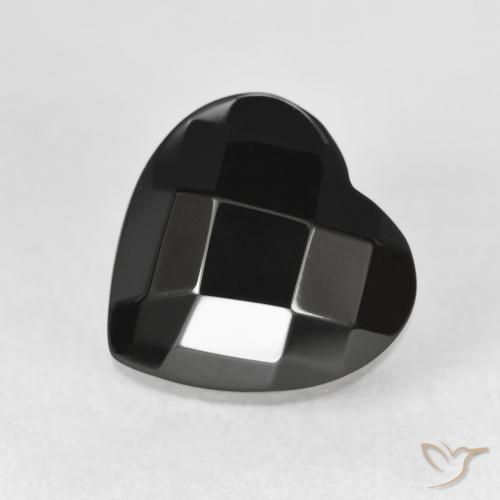 4.40ct Natural Preto Ônix, Coração, Opaco