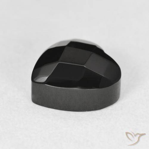 Ônix Preto Natural 4.40ct, Coração, Opaco
