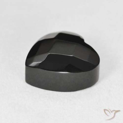 Ônix Preto Natural 4.36ct, Coração, Opaco