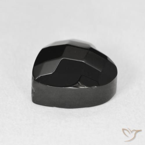Ônix Preto Natural 4.31ct, Coração, Opaco