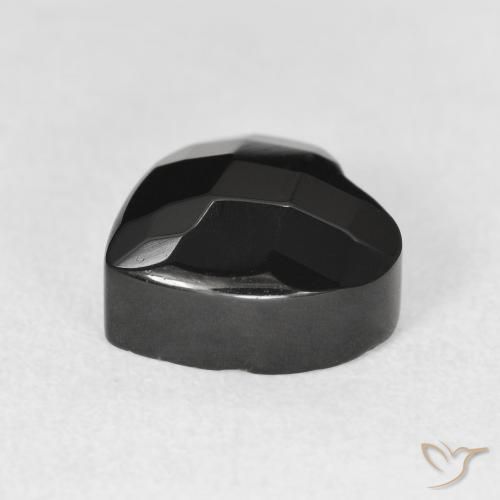 Ônix Preto Natural 4.46ct, Coração, Opaco