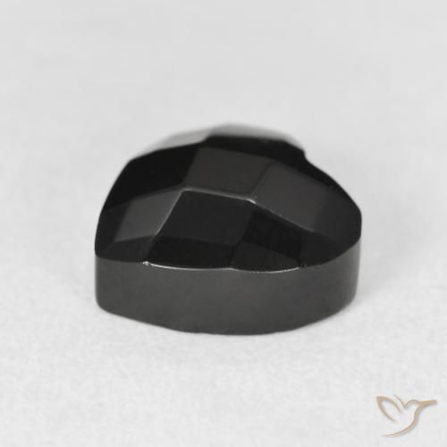 Ônix Preto Natural 4.12ct, Coração, Opaco