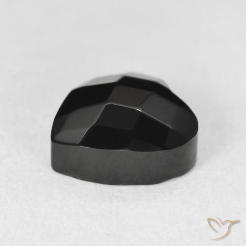 Ônix Preto Natural 4.14ct, Coração, Opaco