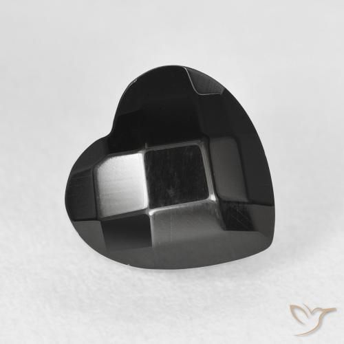 Ônix Preto Natural 4.19ct, Coração, Opaco