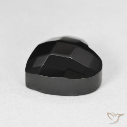 Ônix Preto Natural 4.19ct, Coração, Opaco