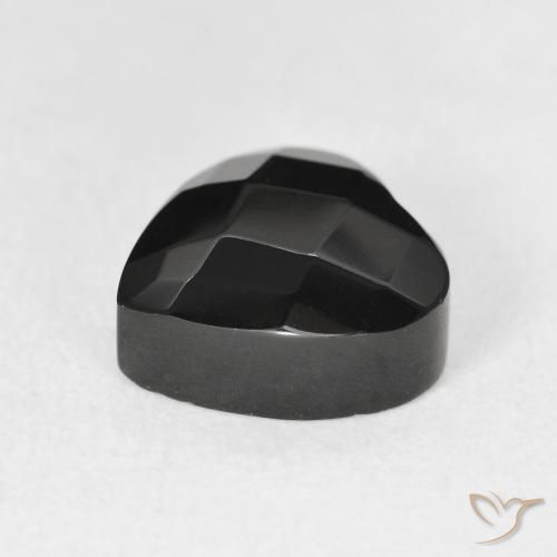 Ônix Preto Natural 4.33ct, Coração, Opaco
