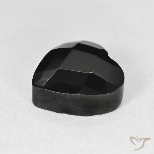 Ônix Preto Natural 4.19ct, Coração, Opaco
