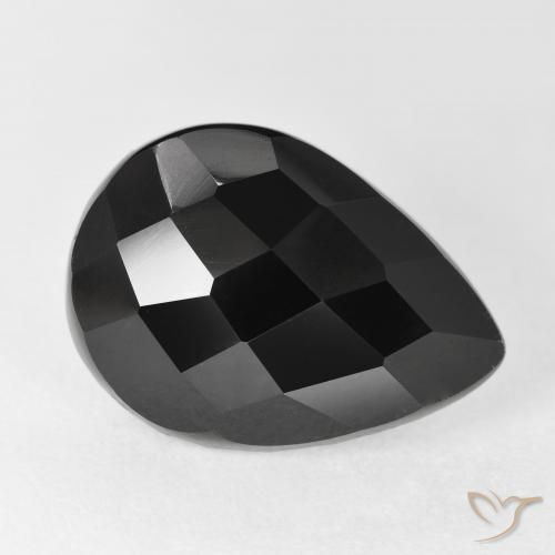 10.69ct Natural Preto Ônix, Formato de pêra, Opaco