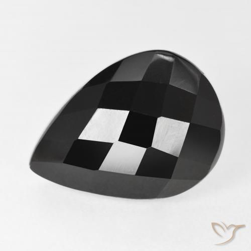 9.97ct Natural Preto Ônix, Formato de pêra, Opaco