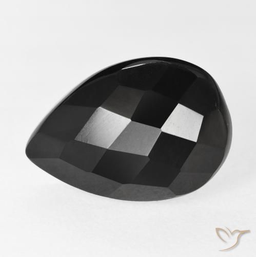 8.80ct Natural Preto Ônix, Formato de pêra, Opaco