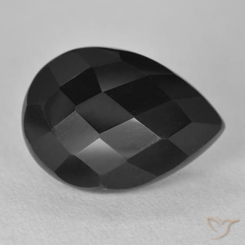 8.92ct Natural Preto Ônix, Formato de pêra, Opaco