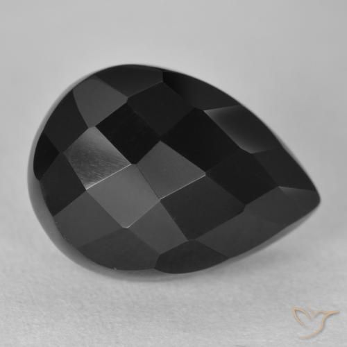 10.40ct Natural Preto Ônix, Formato de pêra, Opaco