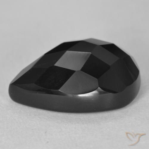 Ônix Preto Natural 10.40ct, Formato de pêra, Opaco