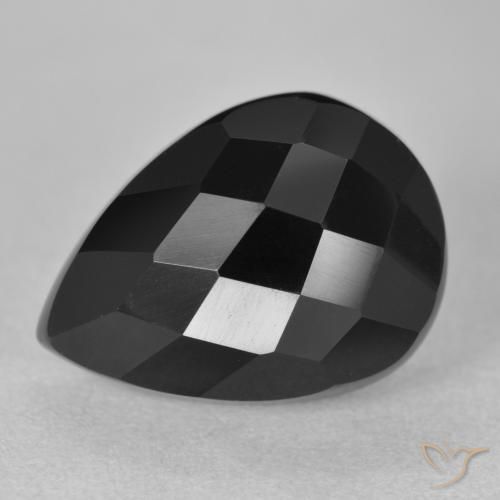 10.44ct Natural Preto Ônix, Formato de pêra, Opaco