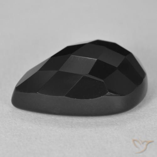Ônix Preto Natural 10.44ct, Formato de pêra, Opaco