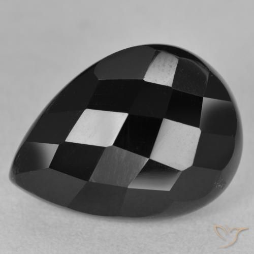 9.91ct Natural Preto Ônix, Formato de pêra, Opaco