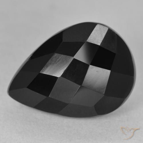 8.70ct Natural Preto Ônix, Formato de pêra, Opaco