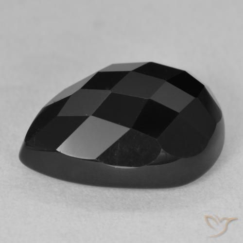 Ônix Preto Natural 10.14ct, Formato de pêra, Opaco