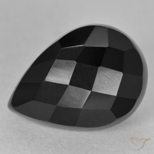 10.05ct Natural Preto Ônix, Formato de pêra, Opaco