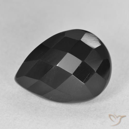 5.80ct Natural Preto Ônix, Formato de pêra, Opaco