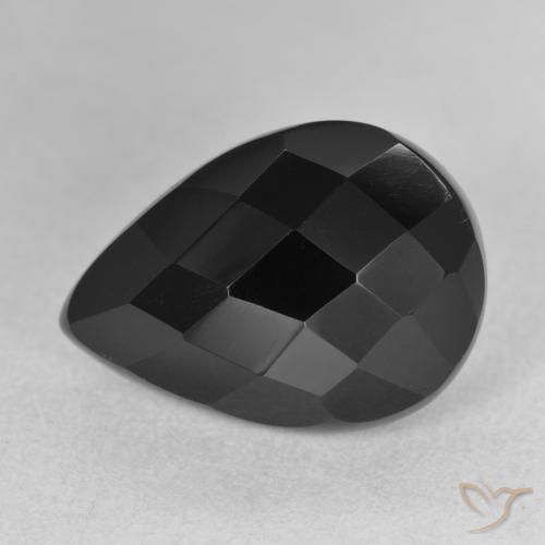 9.50ct Natural Preto Ônix, Formato de pêra, Opaco