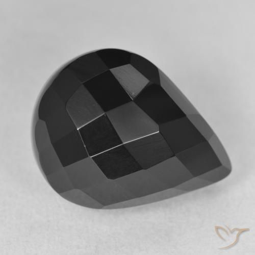 13.39ct Natural Preto Ônix, Formato de pêra, Opaco