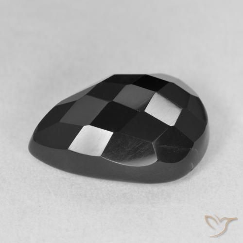 Ônix Preto Natural 10.00ct, Formato de pêra, Opaco