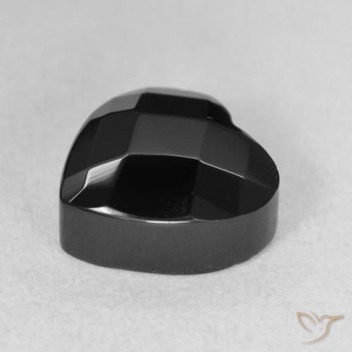 Ônix Preto Natural 4.35ct, Coração, Opaco