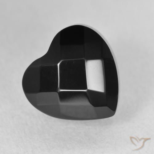 Ônix Preto Natural 4.35ct, Coração, Opaco