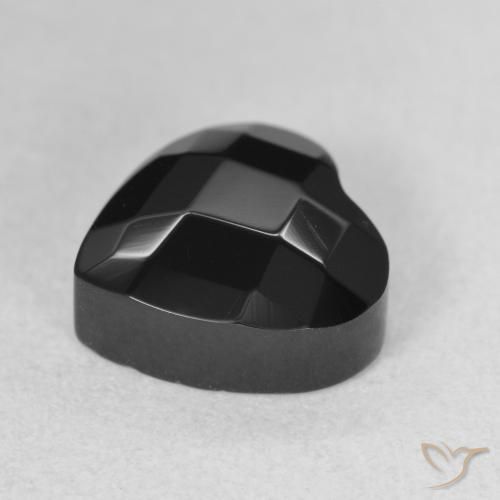 Ônix Preto Natural 4.35ct, Coração, Opaco