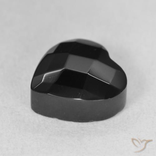 Ônix Preto Natural 4.29ct, Coração, Opaco