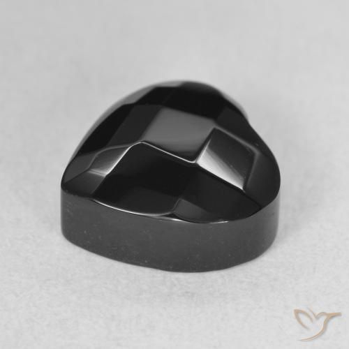 Ônix Preto Natural 4.50ct, Coração, Opaco