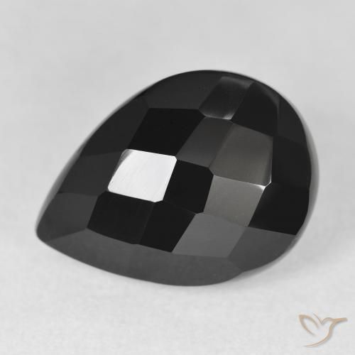 10.08ct Natural Preto Ônix, Formato de pêra, Opaco